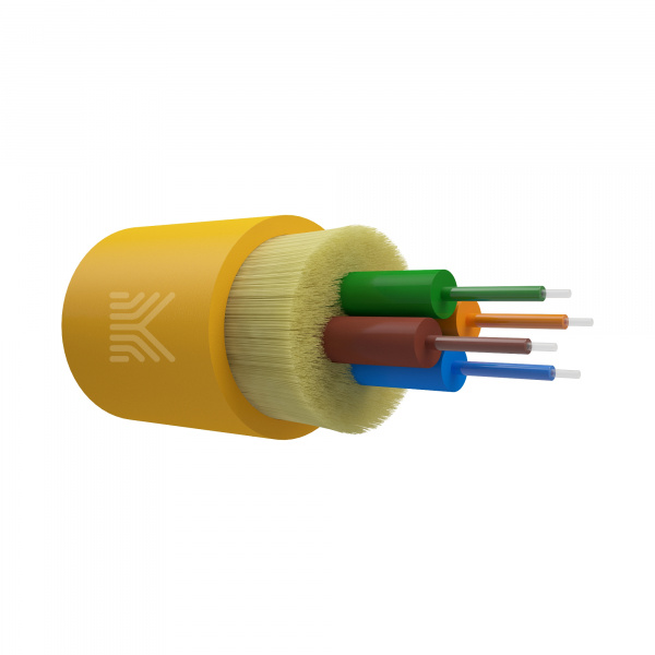Оптический кабель дистрибьюшн распределительный, G.652.D, 4 волокна, нг(А)-HF, жёлтый