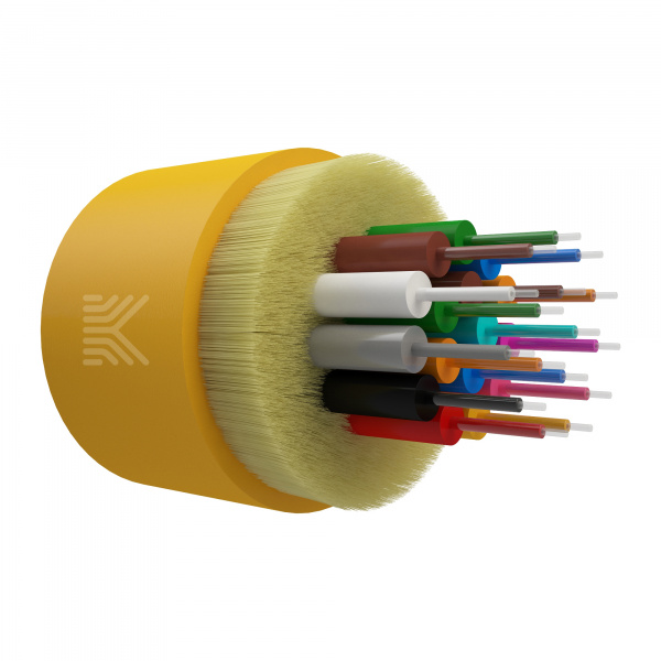 Оптический кабель дистрибьюшн распределительный, G.652.D, 16 волокна, нг(А)-HF, жёлтый