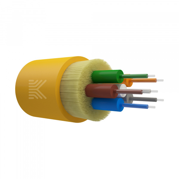 Оптический кабель дистрибьюшн распределительный, G.652.D, 6 волокон, нг(А)-HF, жёлтый