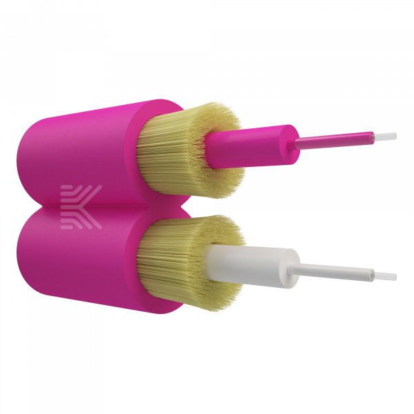 Оптический кабель, duplex, mm 50/125, ОМ4, 3.0mm, нг(А)-HF, маджента