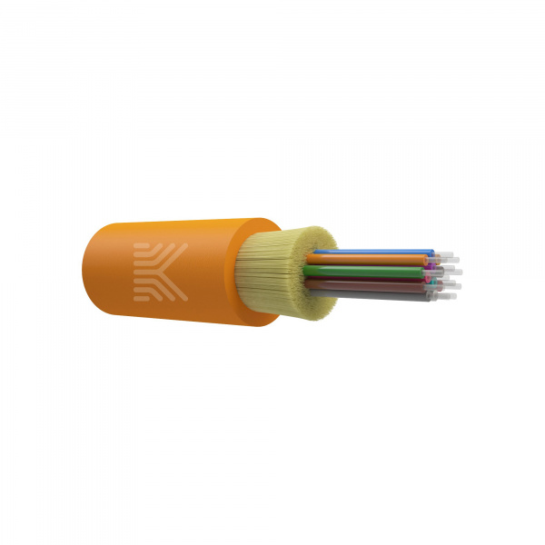 Оптический кабель распределительный для MPO/MTP, MM 50/125, OM2, 12 волокон, 3мм, для внутренней прокладки, нг(А)-HF, оранжевый