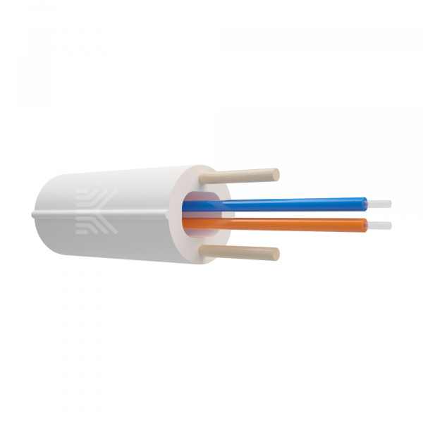 Оптический кабель рапределительный Райзер, 2 волокна G.657.А1, для вертикальной прокладки, нг(А)-HF, белый