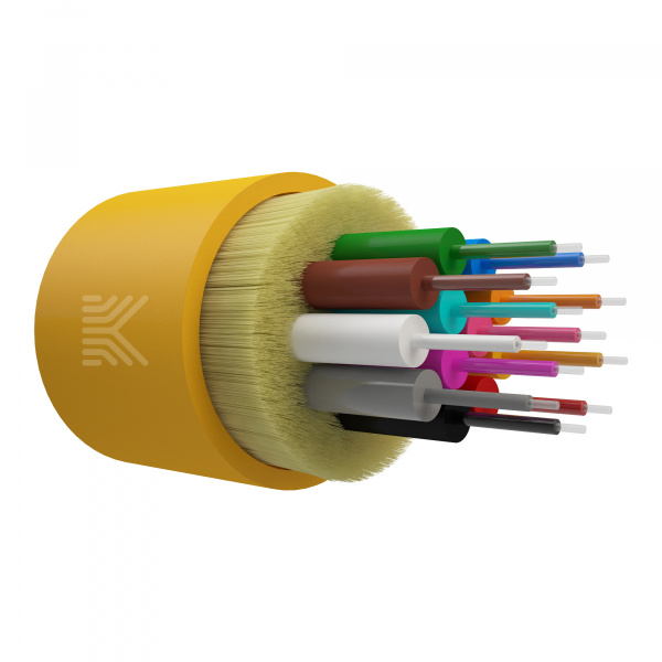 Оптический кабель дистрибьюшн распределительный, G.652.D, 12 волокна, нг(А)-HF, жёлтый