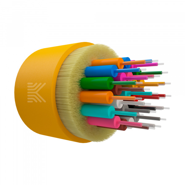 Оптический кабель дистрибьюшн распределительный, G.652.D, 24 волокна, нг(А)-HF, жёлтый