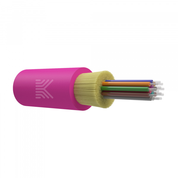 Оптический кабель распределительный для MPO/MTP, MM 50/125, OM4, 12 волокон, 3мм, для внутренней прокладки, нг(А)-HF, маджента